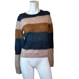 Pam & Gela Alpaca Blend Striped Sweater sz S